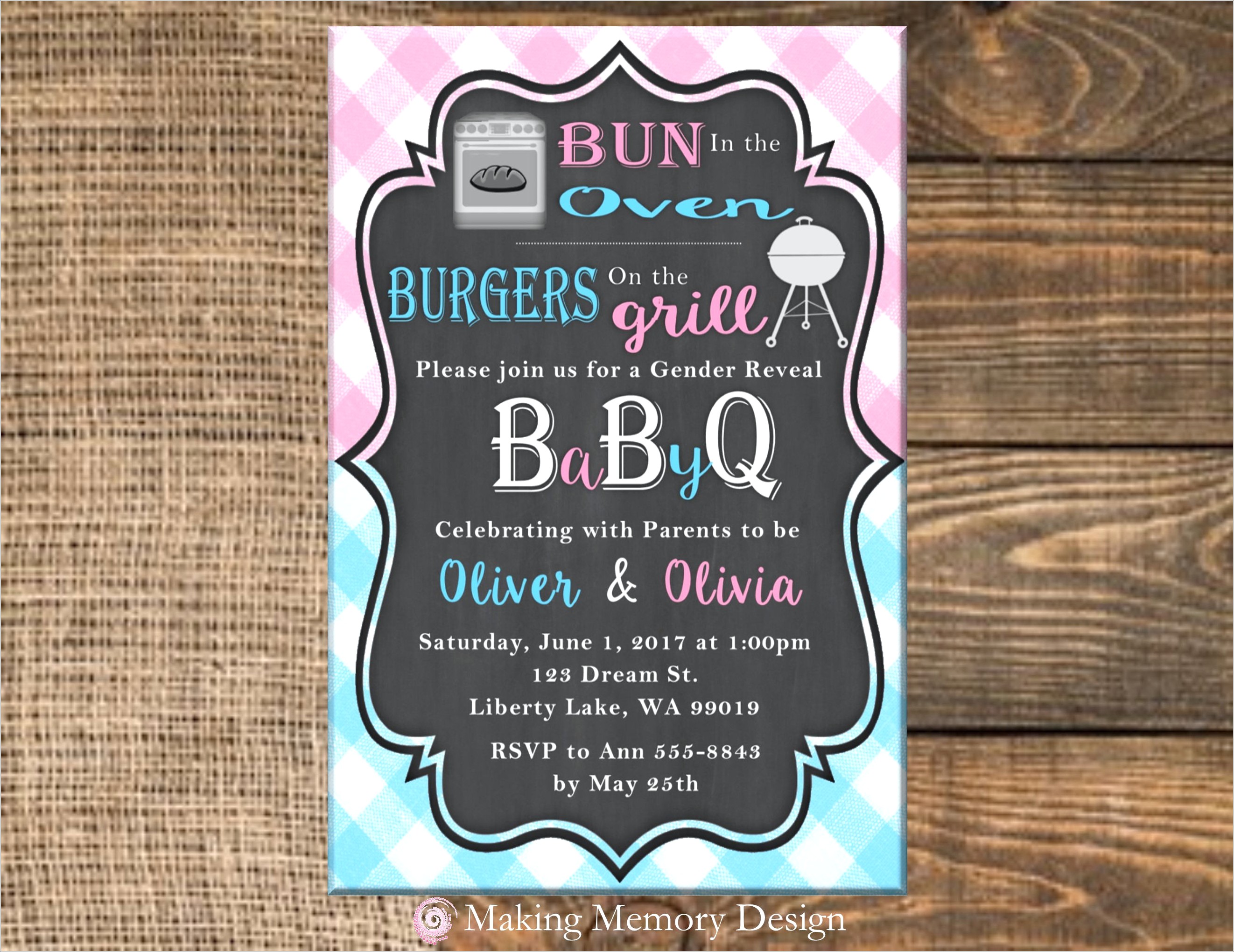 Gender Reveal Bbq Invitations Free