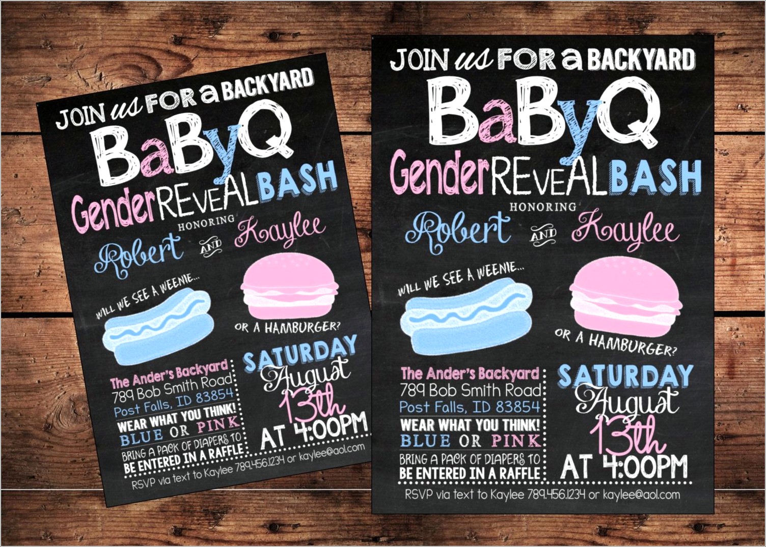 Gender Reveal Bbq Invitations