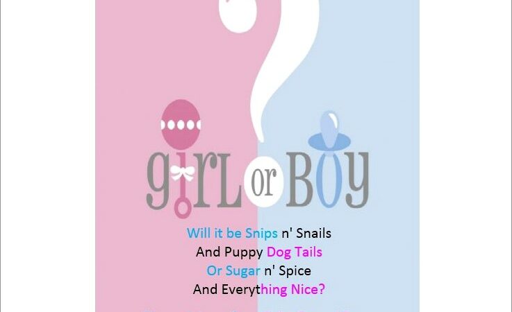 Gender Reveal Invitation Free Template