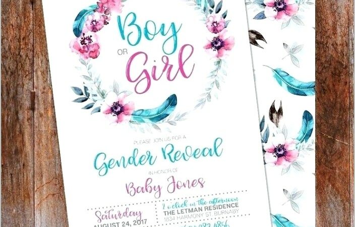 Gender Reveal Invitation Template Download Free