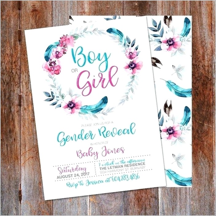 Gender Reveal Invitation Template Download Free