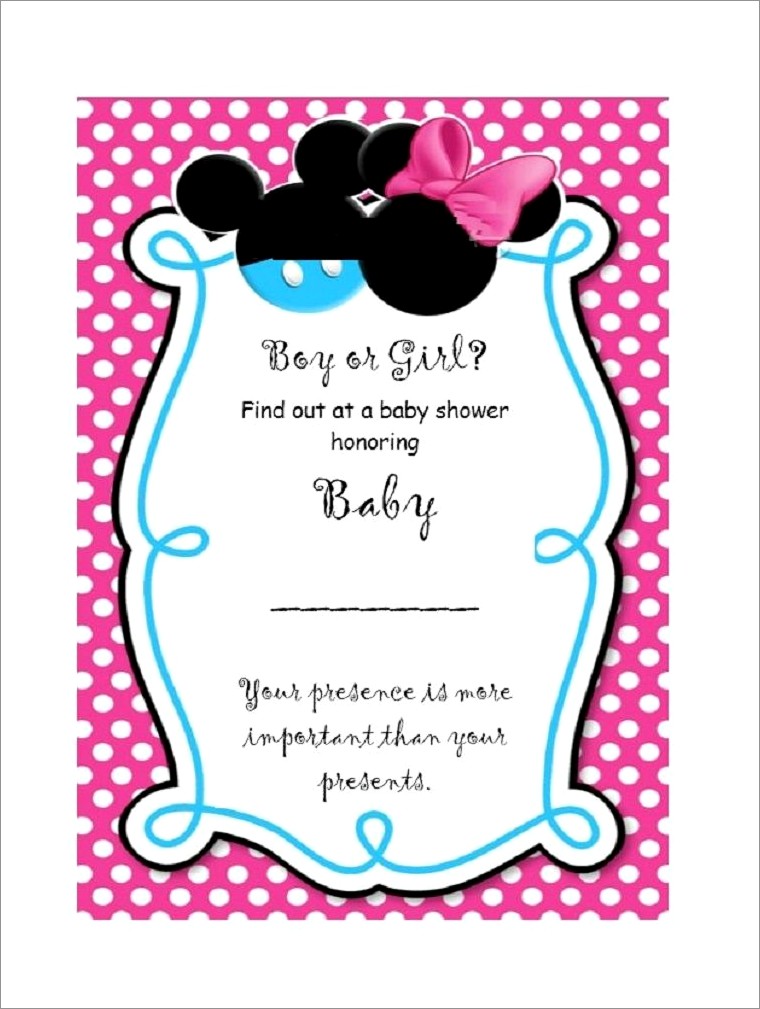 Gender Reveal Invitations Free Template