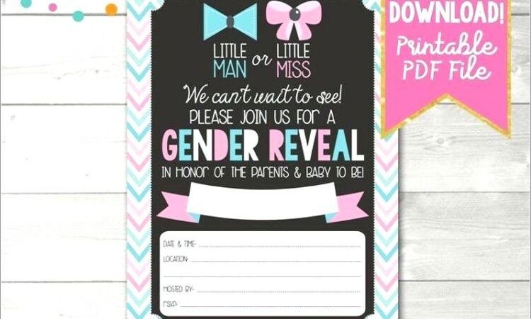 Gender Reveal Invitations Spanish