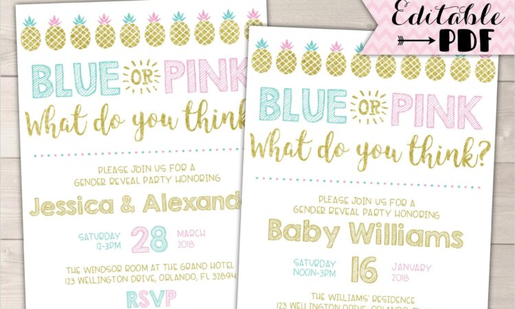 Gender Reveal Invite Template Free