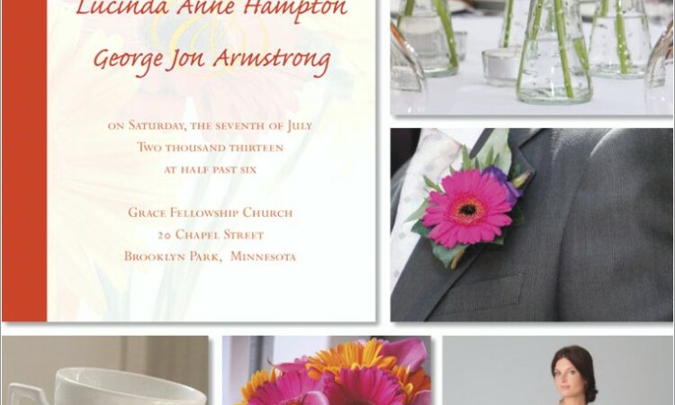 Gerber Daisy Wedding Invitations