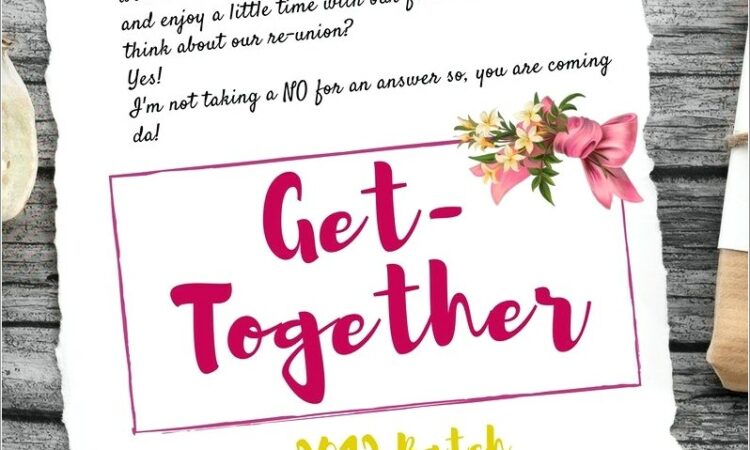 Get Together Invitation Card For School Friends