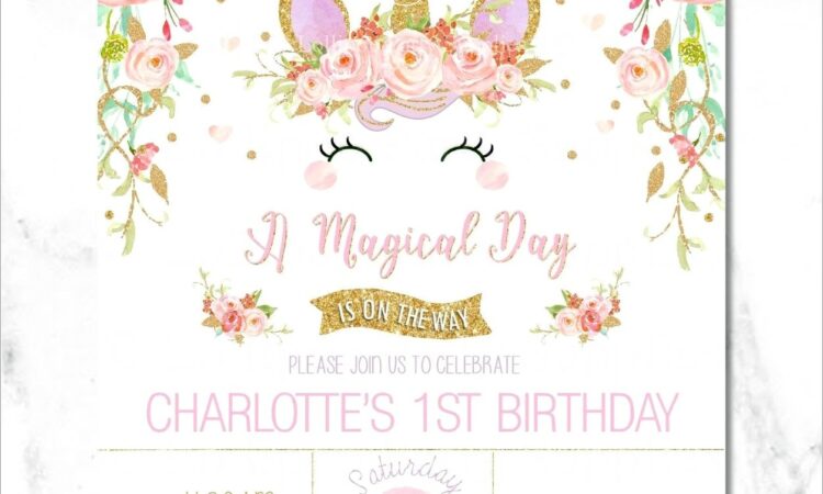 Girls First Birthday Invitations