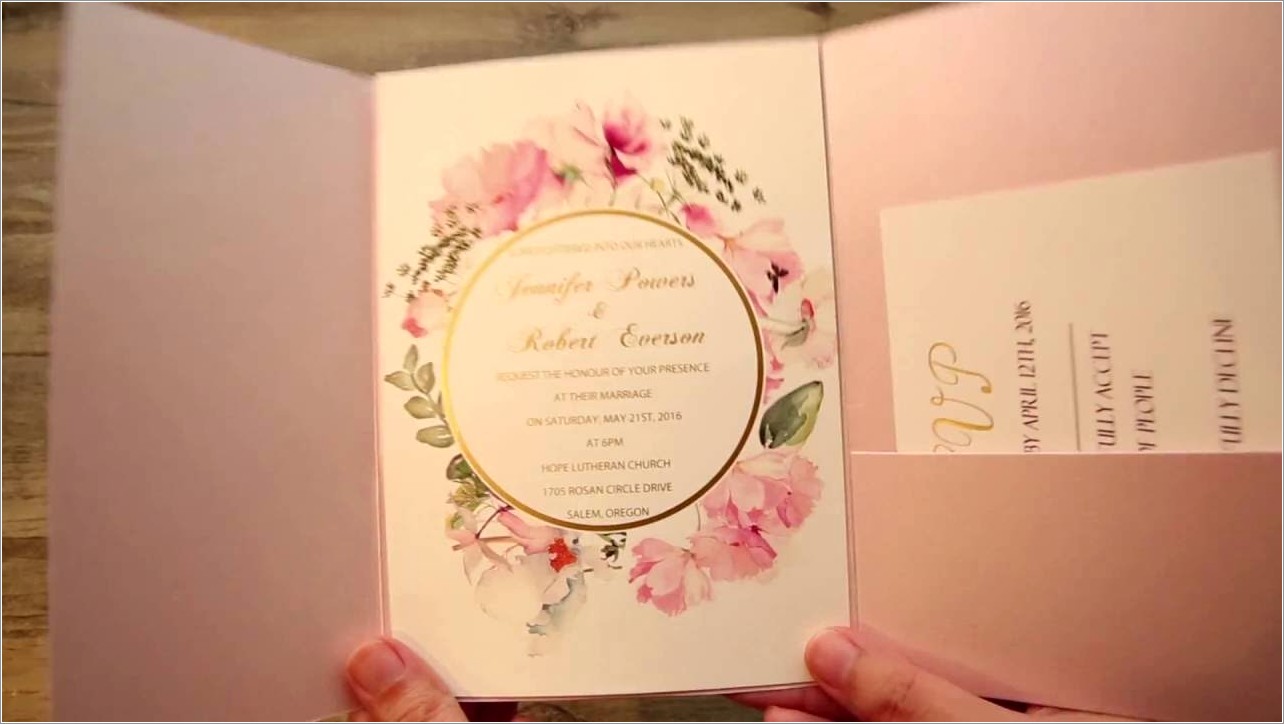 Glitter Pocket Wedding Invitations