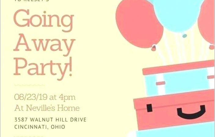 Going Away Invitations Free