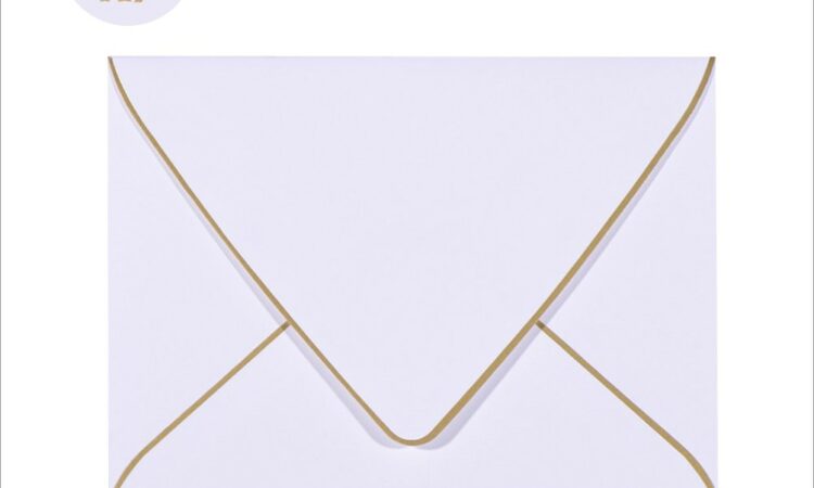 Gold Envelopes For 5x7 Invitations