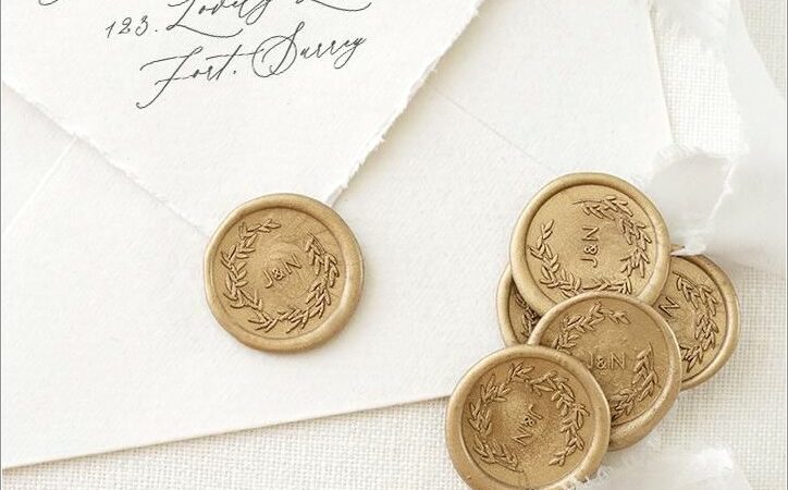 Gold Seals For Wedding Invitations