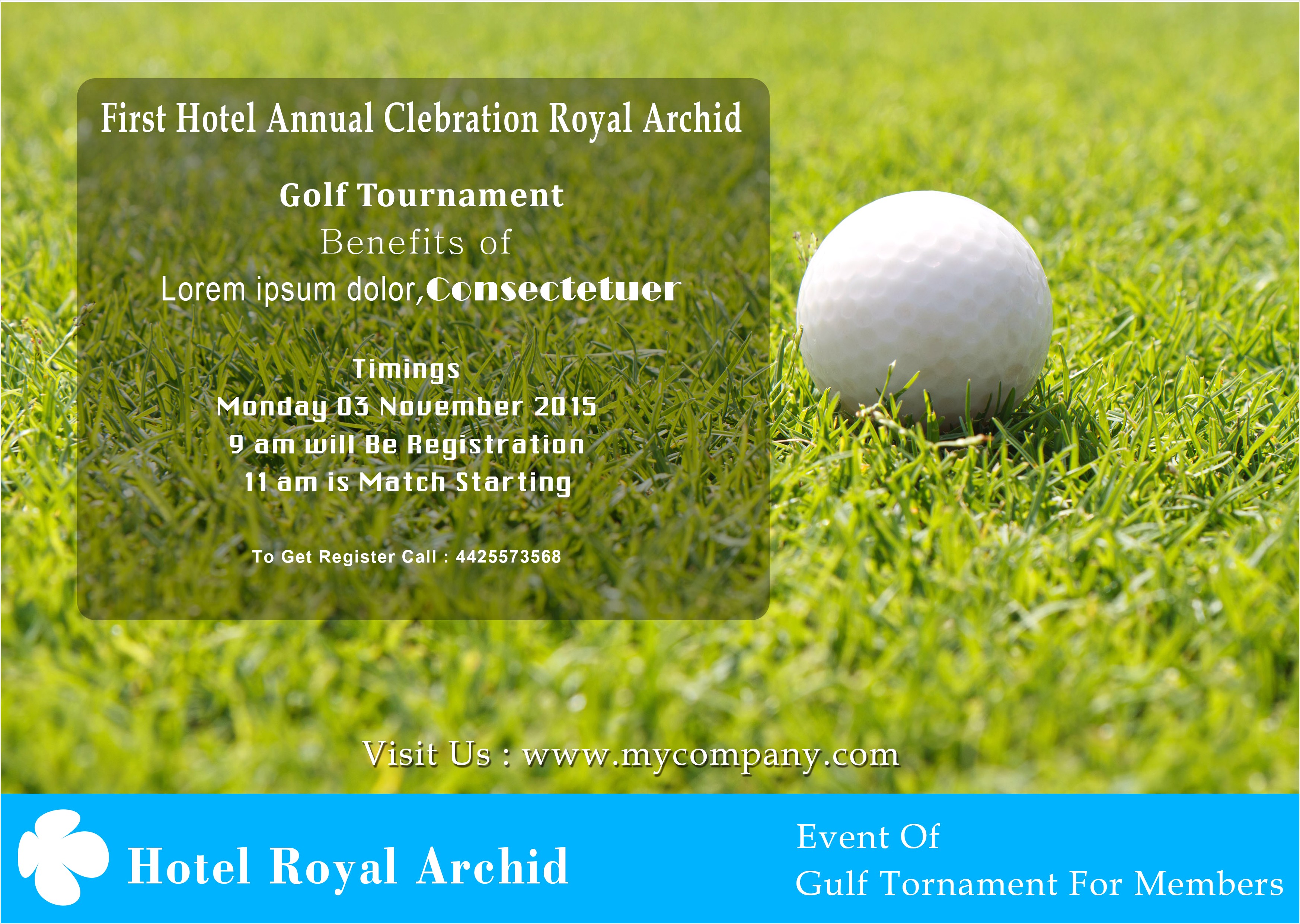 Golf Tournament Invitation Template Word