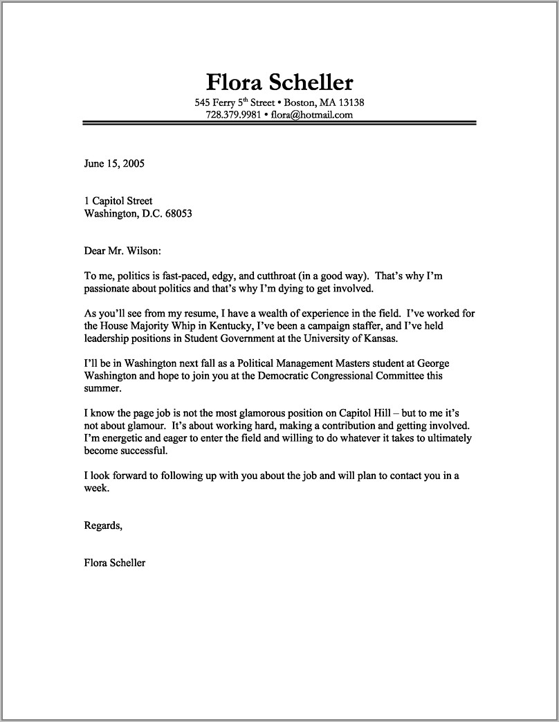 Good Cover Letter Examples For Resumes Pdf