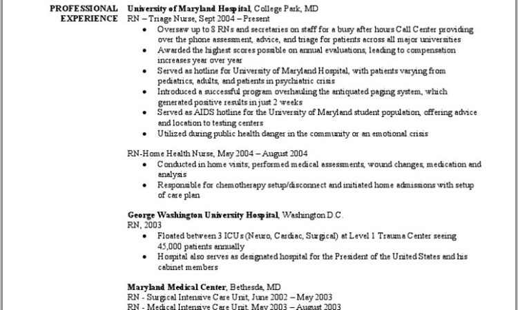 Good Rn Resume Sample