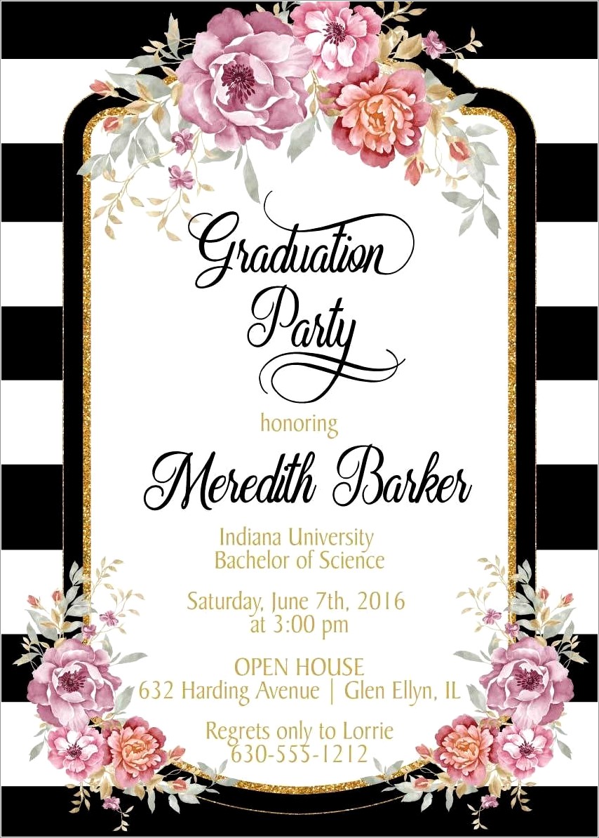 Graduation And Birthday Invitations