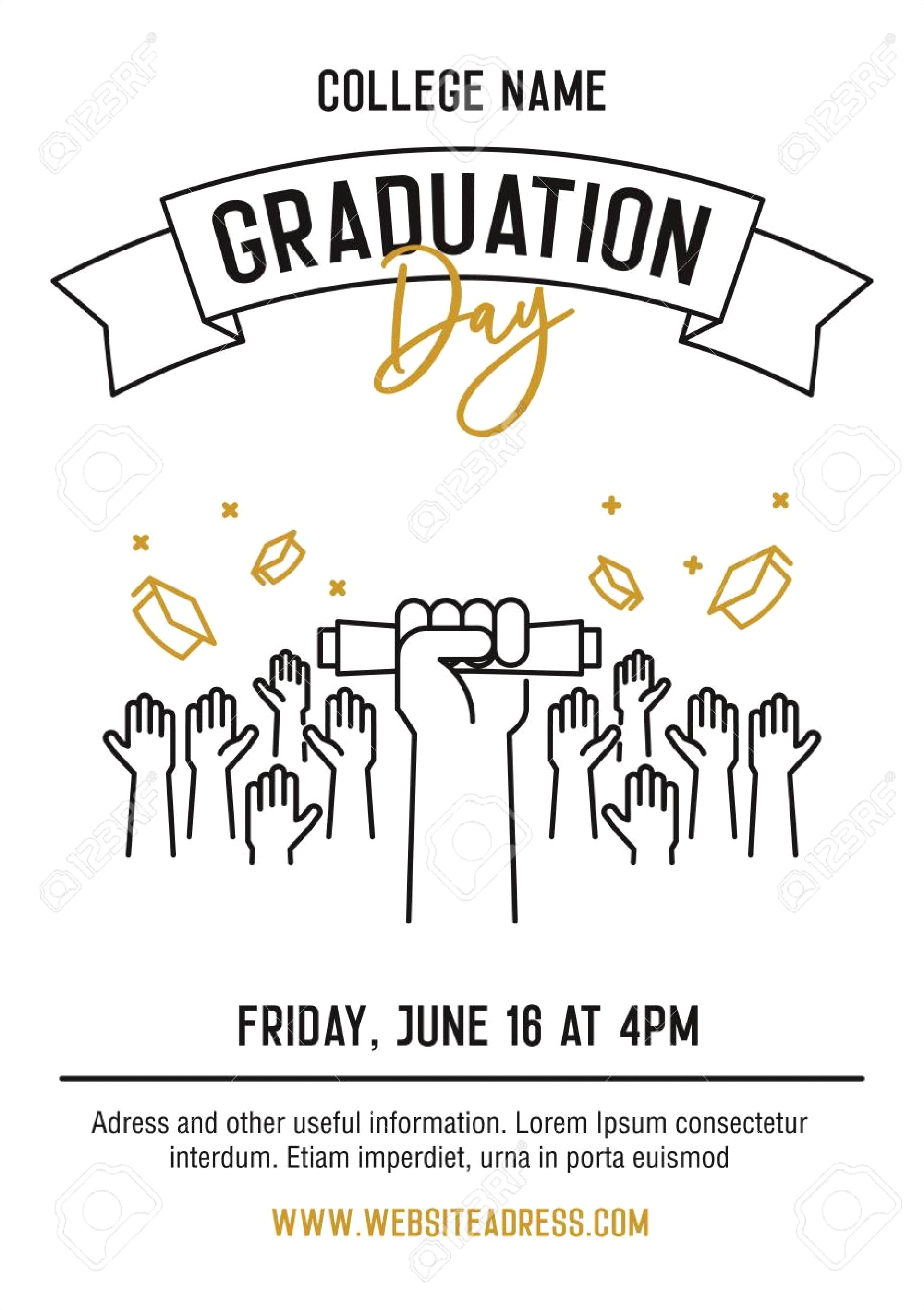 Graduation Ceremony Invitation Card Sample