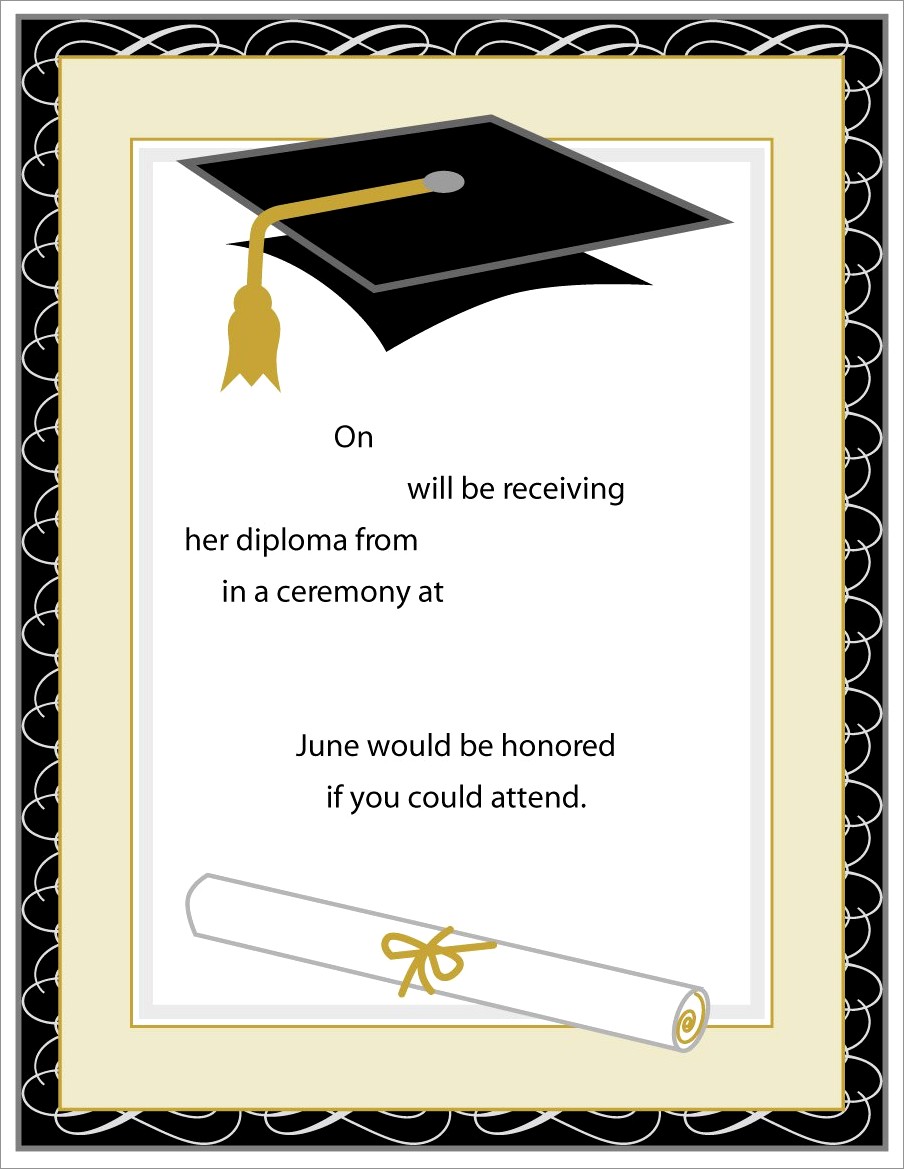 Graduation Ceremony Invitation Template Word
