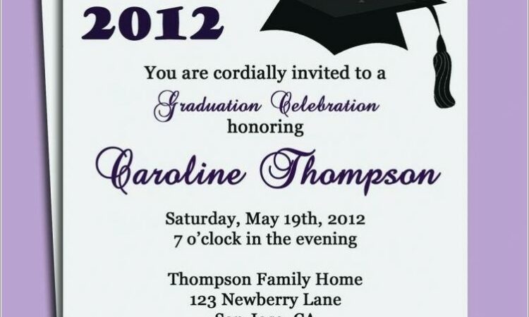 Graduation Dinner Invitation Wording Ideas