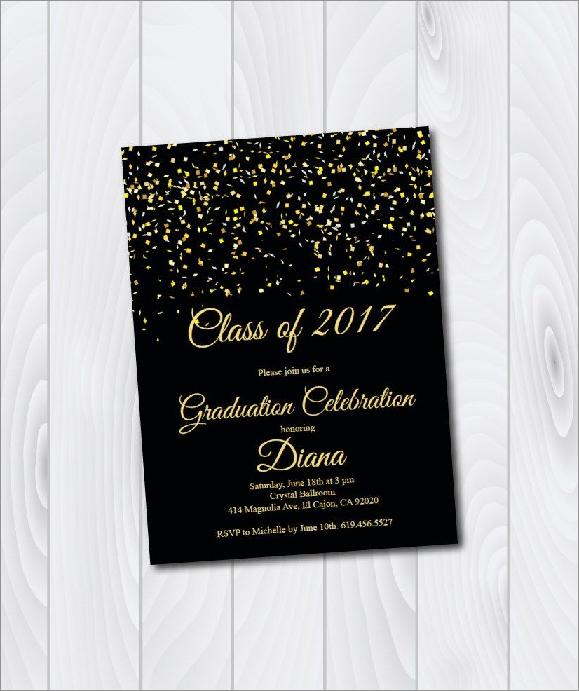 Graduation Invitation Card 2019