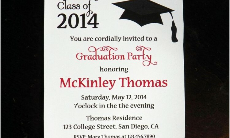 Graduation Invitation Card Template