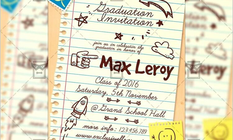 Graduation Invitation Flyer Template