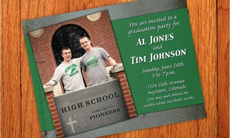 Graduation Invitations With Photos On Both Sides