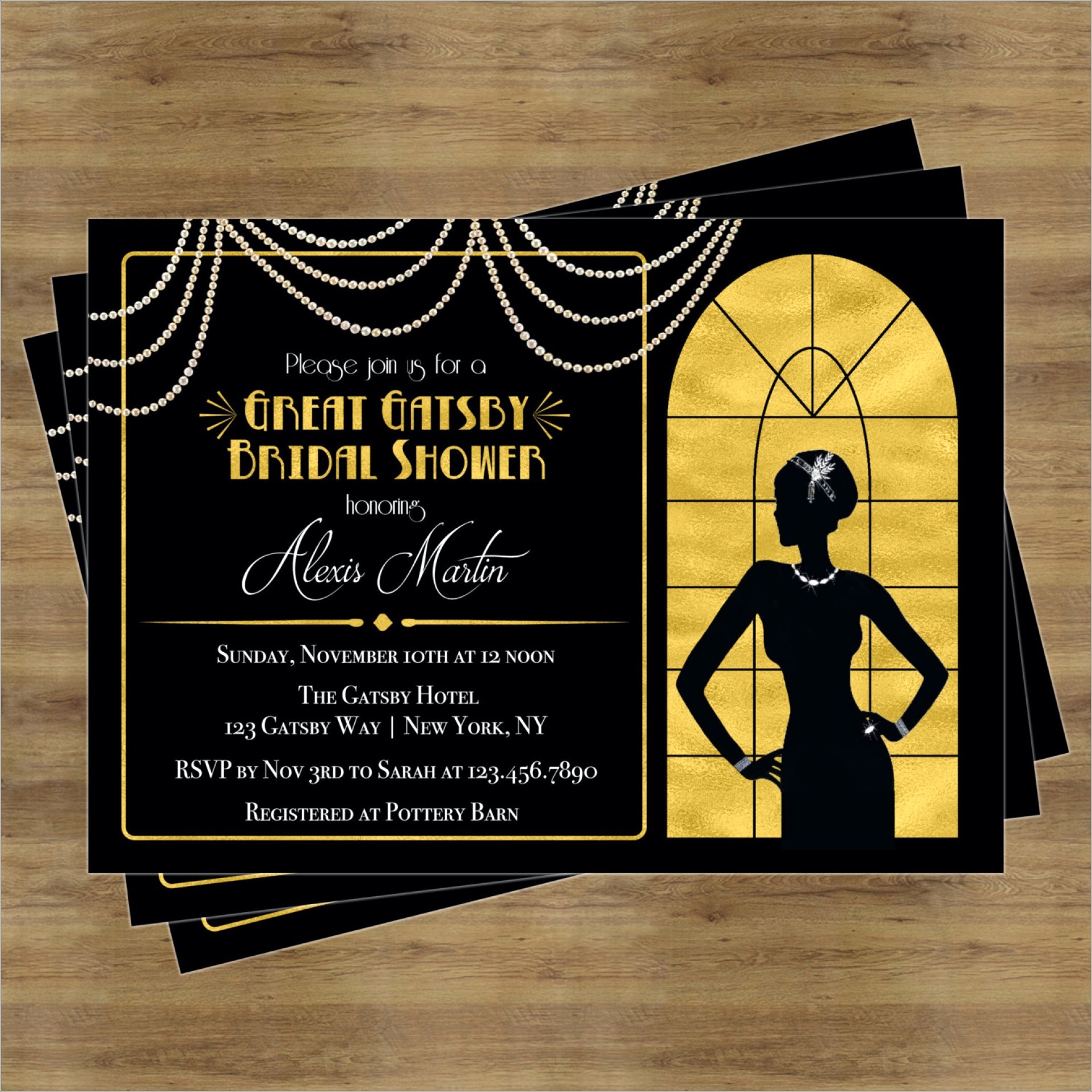 Great Gatsby Invitation Template Free Download