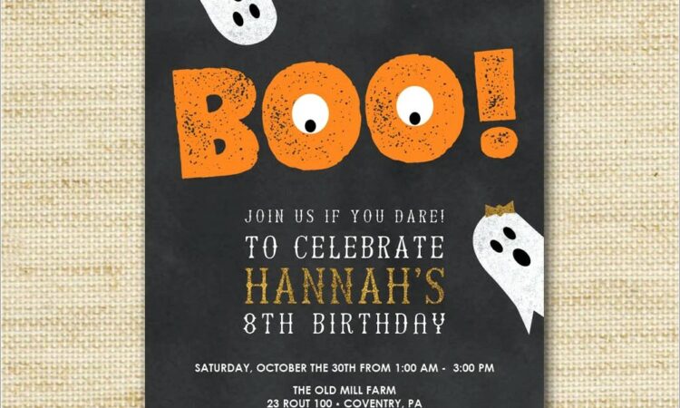 Halloween Birthday Invites Free