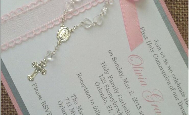 Handmade First Communion Invitations