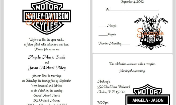 Harley Davidson Wedding Invitations Free