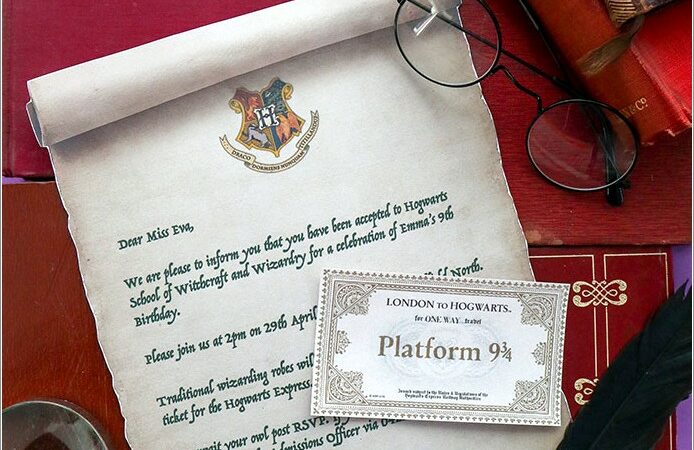 Harry Potter Invitation To Hogwarts Template