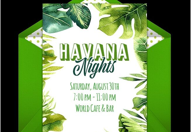 Havana Nights Invitation Template Free