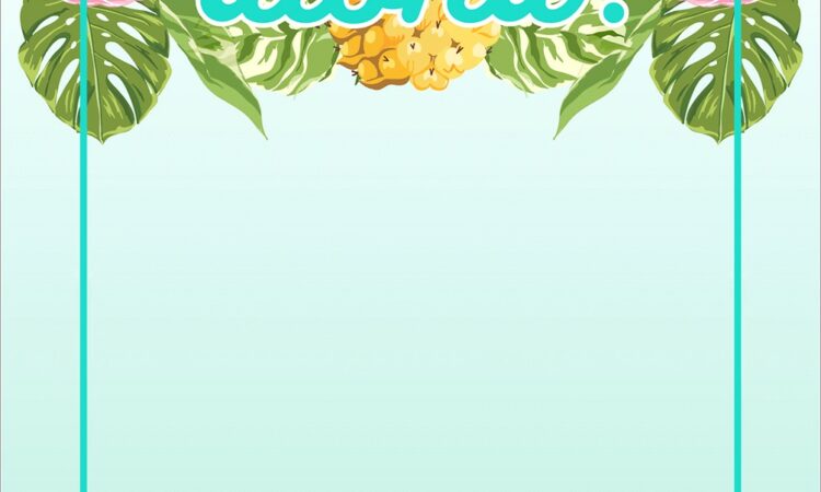 Hawaiian Luau Invitations Template Free