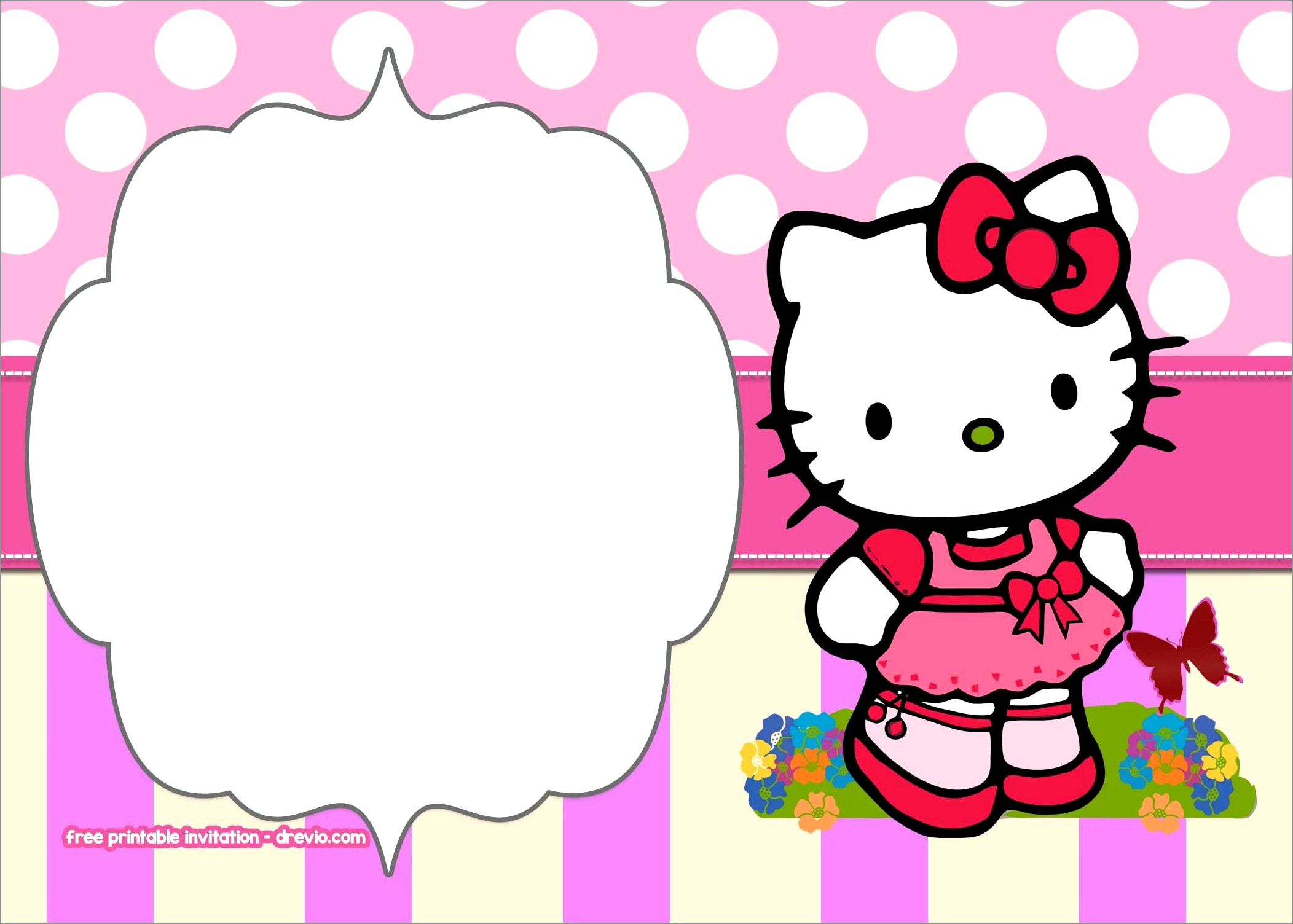 Hello Kitty Invitation Design