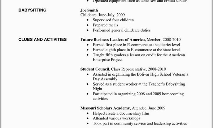 High School Resume Template