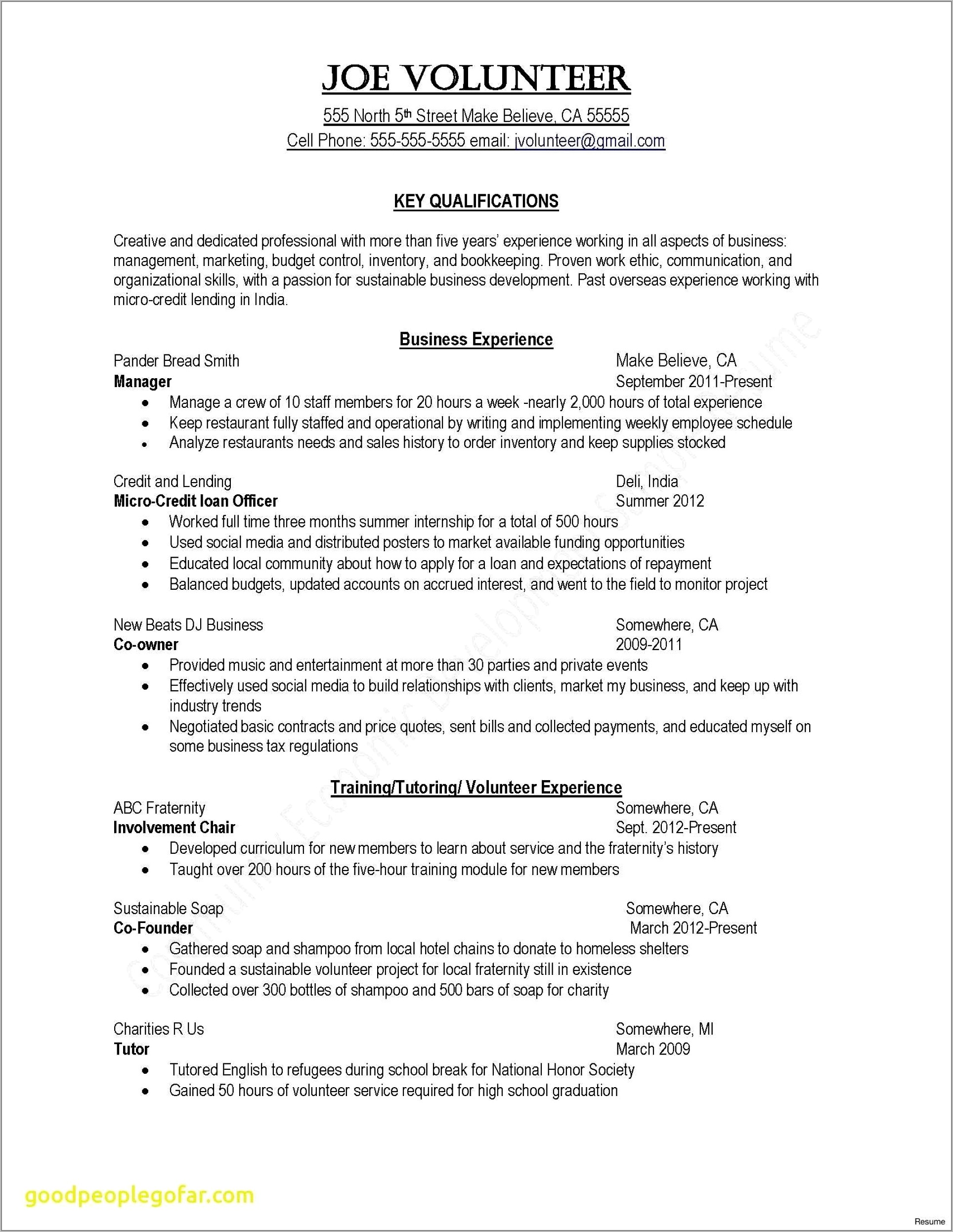High School Senior Resume For College Template