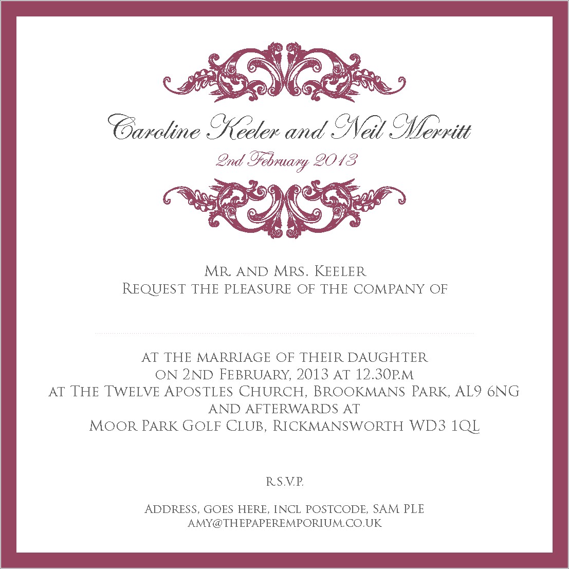Hindu Wedding Invitation Card Format