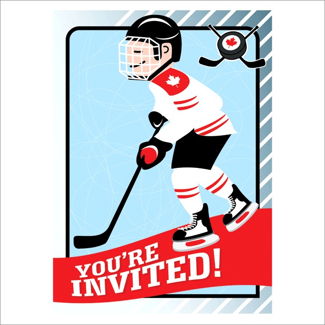 Hockey Birthday Invitations Printable