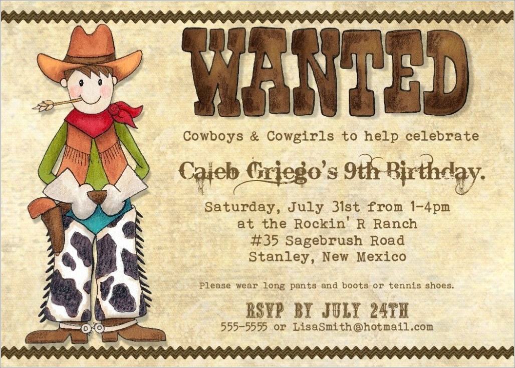 Hoedown Invitation Template Free