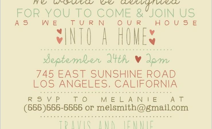 House Warming Invitation Message In English