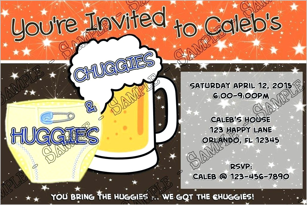 Huggies And Chuggies Invites