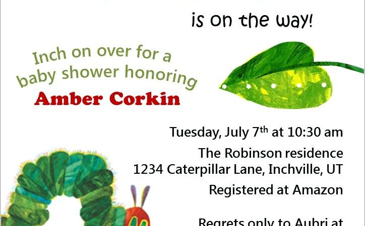 Hungry Caterpillar Invitation Template