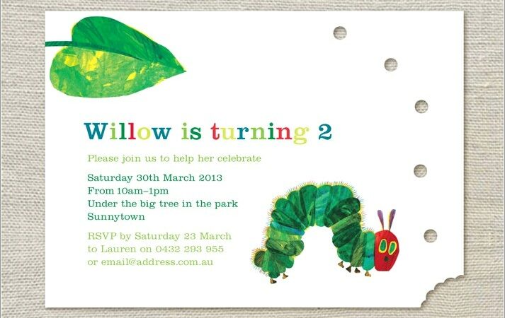 Hungry Caterpillar Invitation Template Free