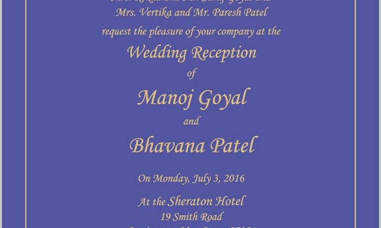 Indian Wedding Invitation Matter