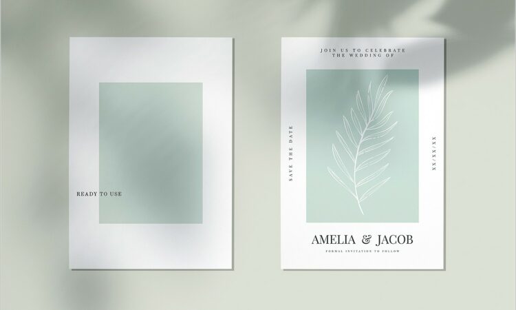 Invitation Card Free Mockup