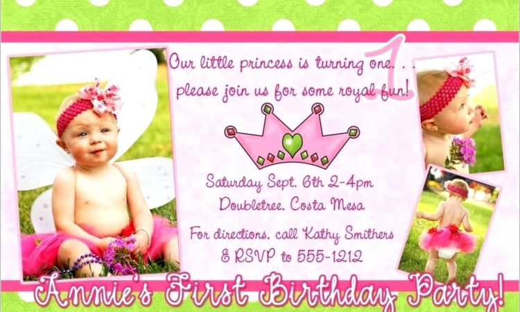 Invitation Layout For 1st Birthday Boy