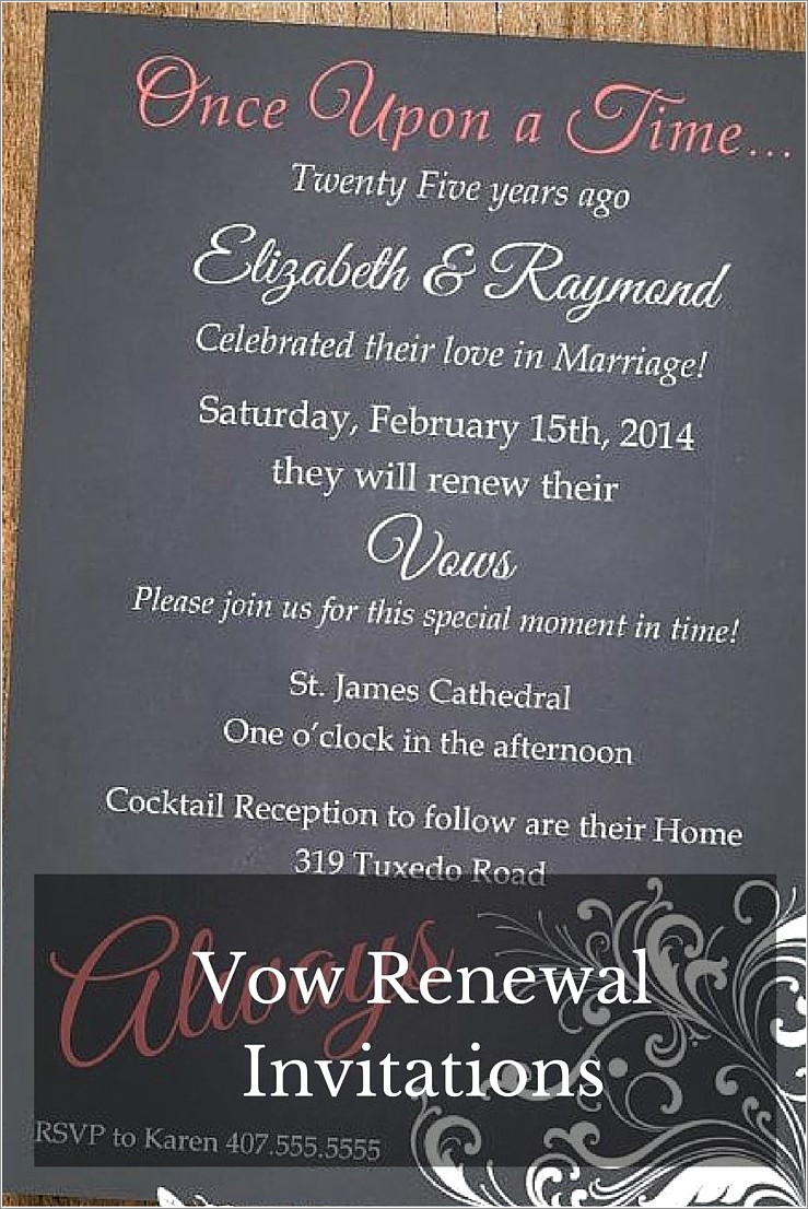 Invitations For Wedding Vow Renewal Ceremony