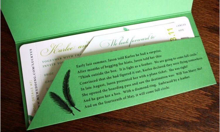 Jade Green Wedding Invitations