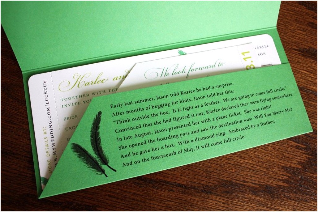 Jade Green Wedding Invitations