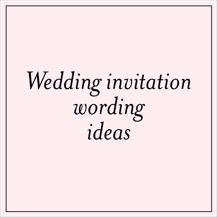 Jewish Wedding Invitation Wording